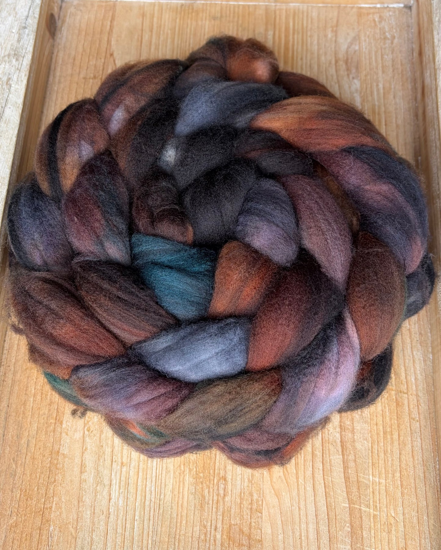 100% Superwash Merino Wool - 22 Micron - One of a Kind Batch - 100 grams of Spinning Fibre - Hand Dyed Combed Top