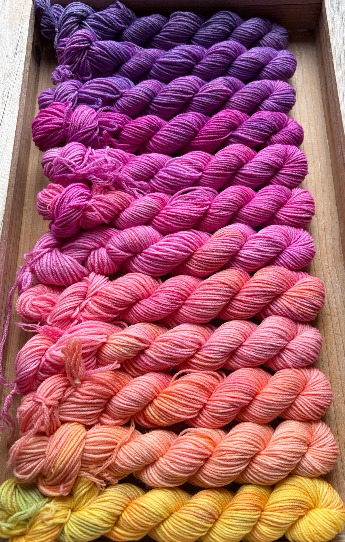 24 Skein Mini Yarn Fade - Squishy Sock Base