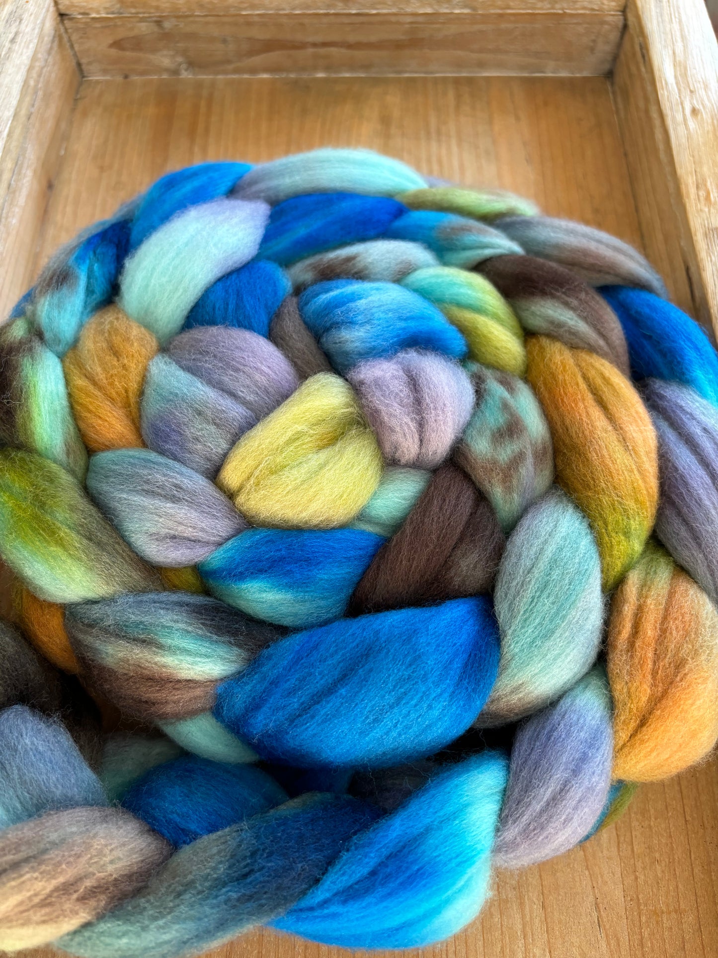 One of a Kind Batch - 100 grams of Spinning Fibre - Untreated Merino Wool 22 Micron - Hand Dyed Combed Top