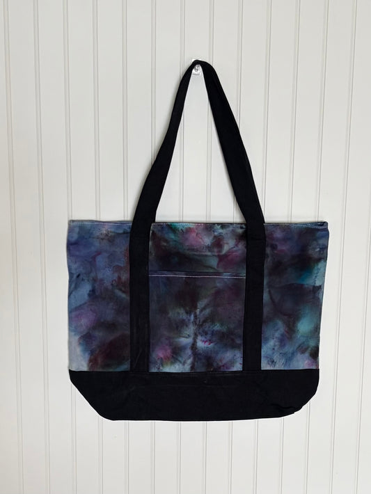 Ice Dyed Cotton Tote Bag