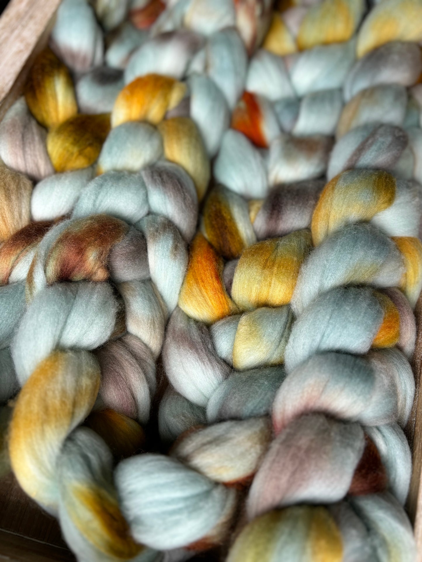 One of a Kind Batch - 100 grams of Spinning Fibre - Untreated Merino Wool 22 Micron - Hand Dyed Combed Top