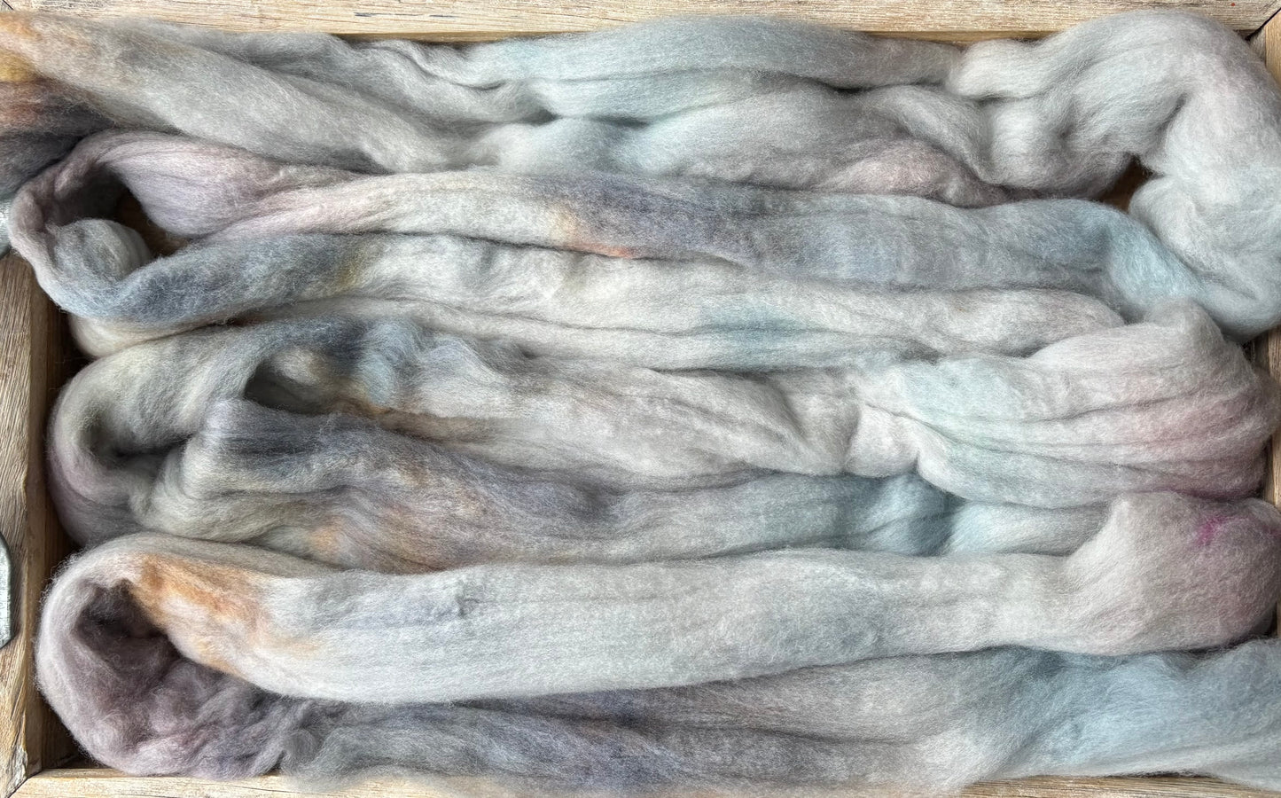 One of a Kind Batch - 100 grams of Spinning Fibre - Untreated Merino Wool 22 Micron - Hand Dyed Combed Top