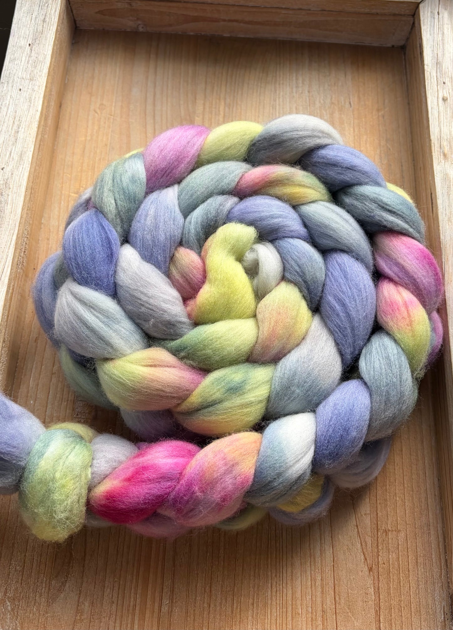 Untreated Merino Wool - 22 Micron - One of a Kind Batch - 100 grams of Spinning Fibre - Hand Dyed Combed Top