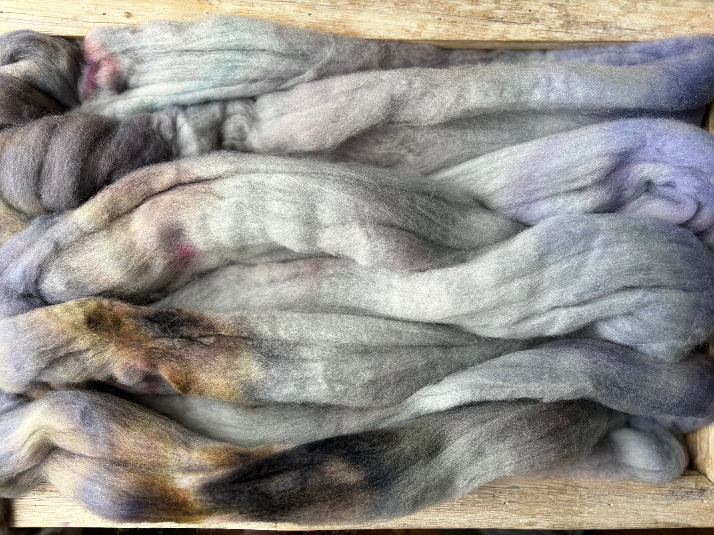 One of a Kind Batch - 100 grams of Spinning Fibre - Untreated Merino Wool 22 Micron - Hand Dyed Combed Top