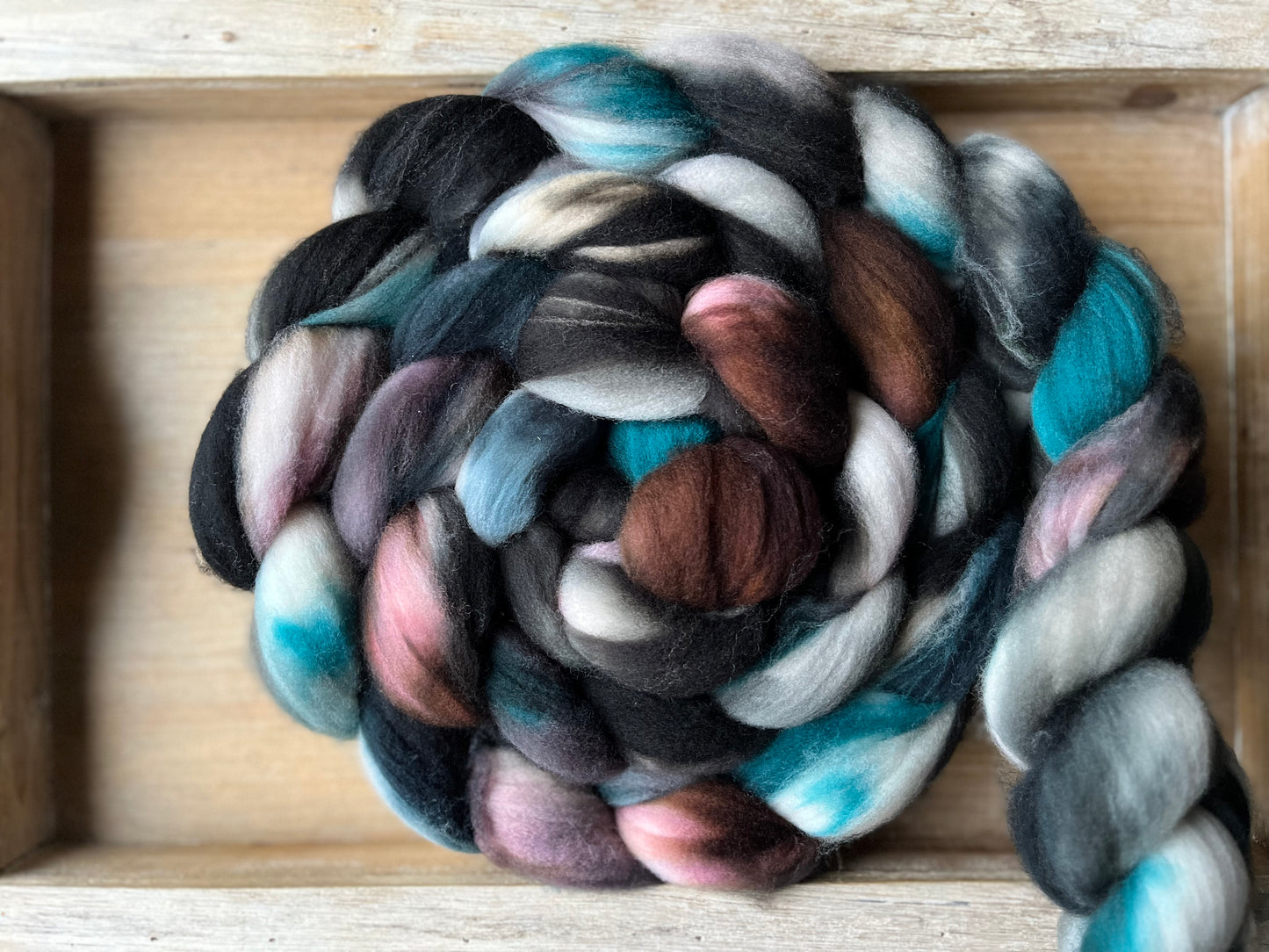 One of a Kind Batch - 100 grams of Spinning Fibre - Superwash Merino Wool 22 Micron - Hand Dyed Combed Top