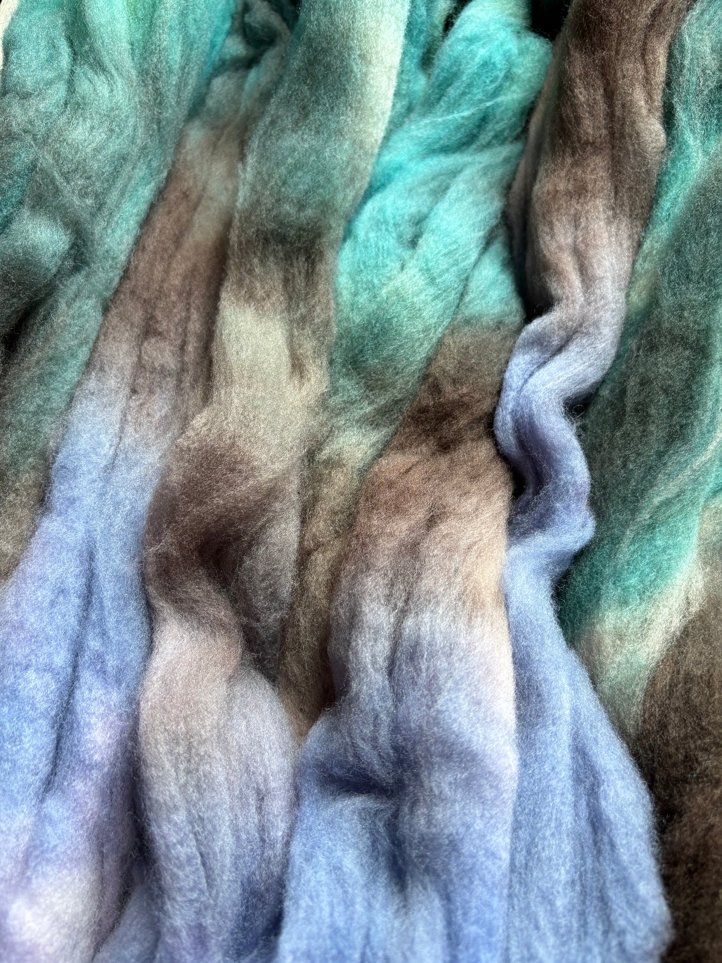 100 grams of Spinning Fibre - 80% Superwash Merino Wool/ 20% Nylon - 22.5 Micron - Hand Dyed Combed Top