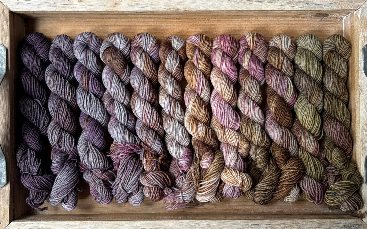 12 Skein Mini Yarn Fade - Squishy Sock Base