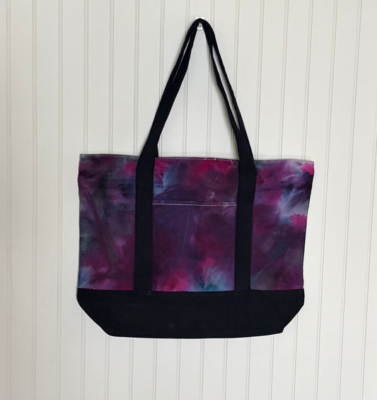 Ice Dyed Cotton Tote Bag