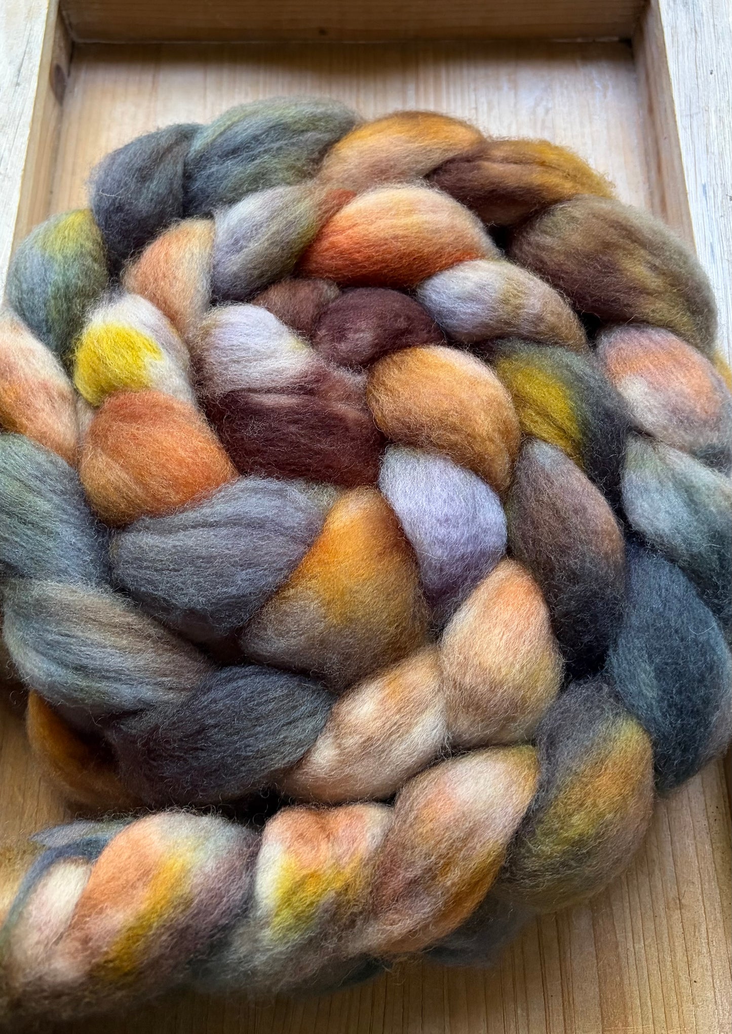 Bluefaced Leicester Wool - 26 Micron - One of a Kind Batch - 100 grams of Spinning Fibre - Hand Dyed Combed Top