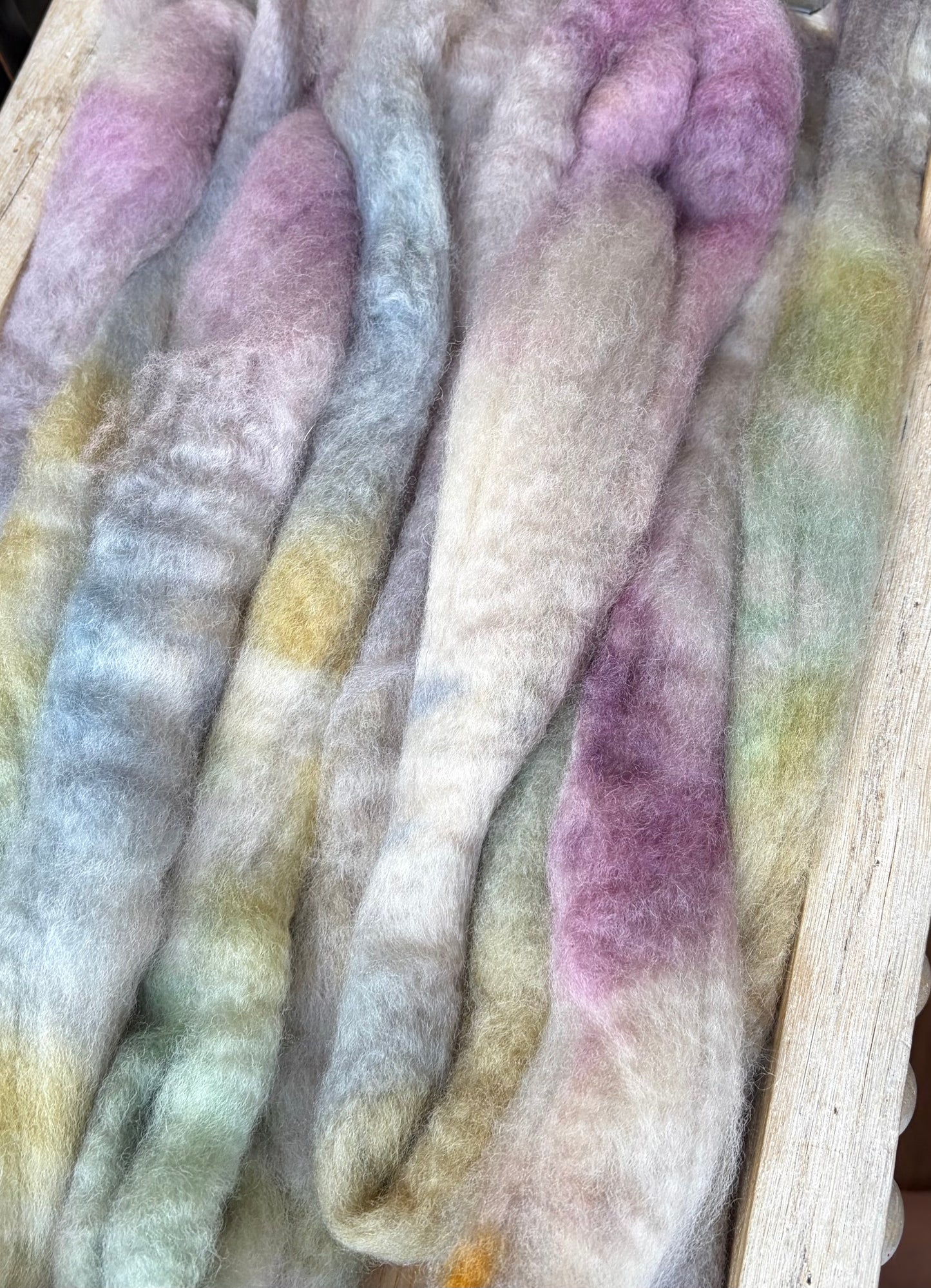 Bluefaced Leicester Wool - 26 Micron - One of a Kind Batch - 100 grams of Spinning Fibre - Hand Dyed Combed Top