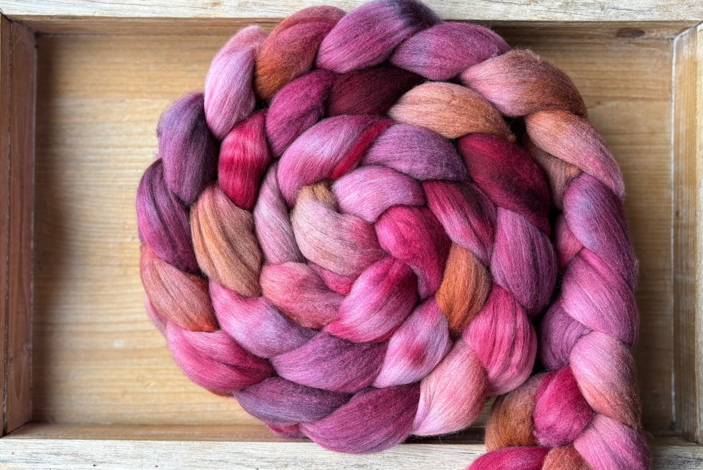 One of a Kind Batch - 100 grams of Spinning Fibre - Untreated Merino Wool 22 Micron - Hand Dyed Combed Top