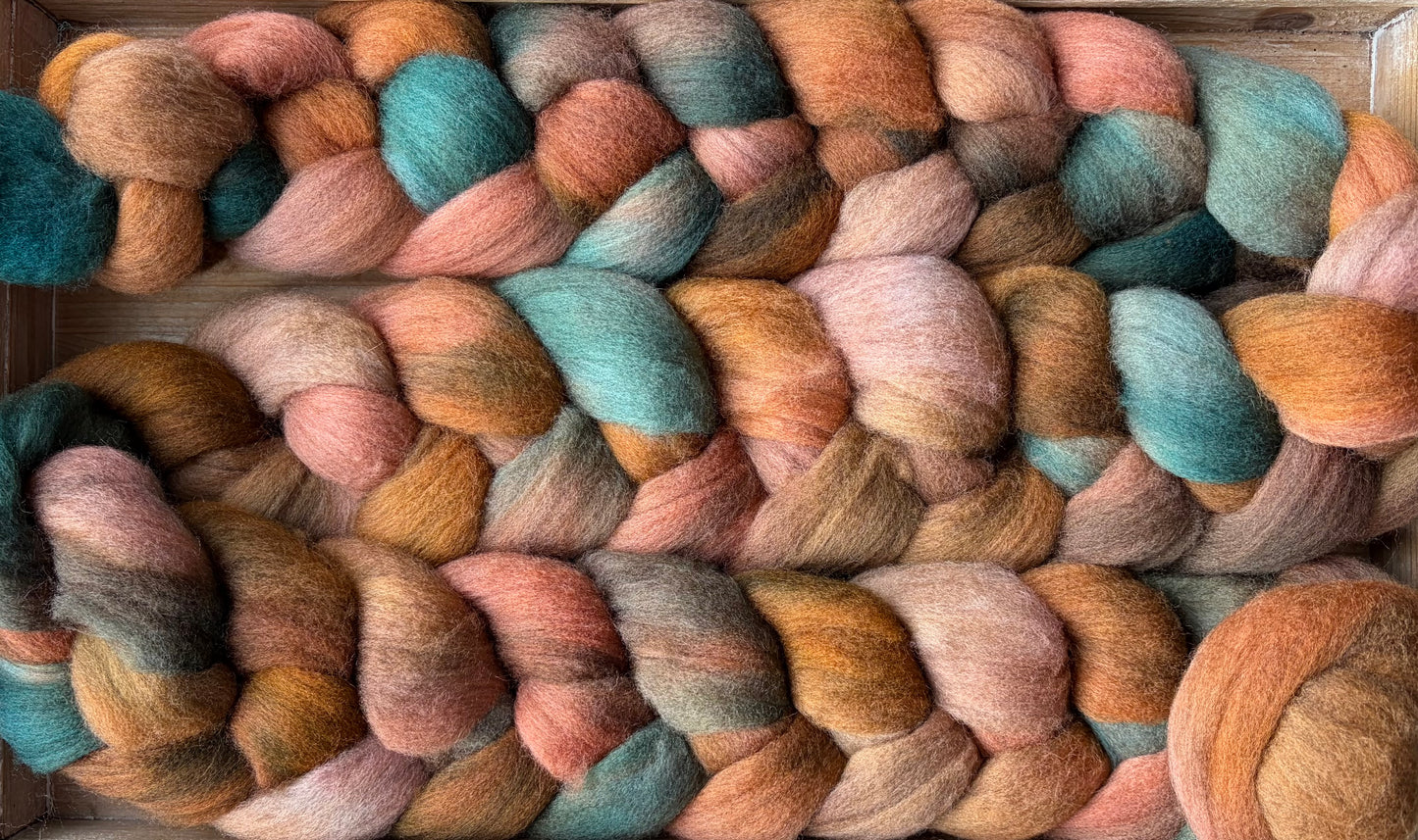 Polwarth - 22 Micron - One of a Kind Batch - 100 grams of Spinning Fibre - Hand Dyed Combed Top