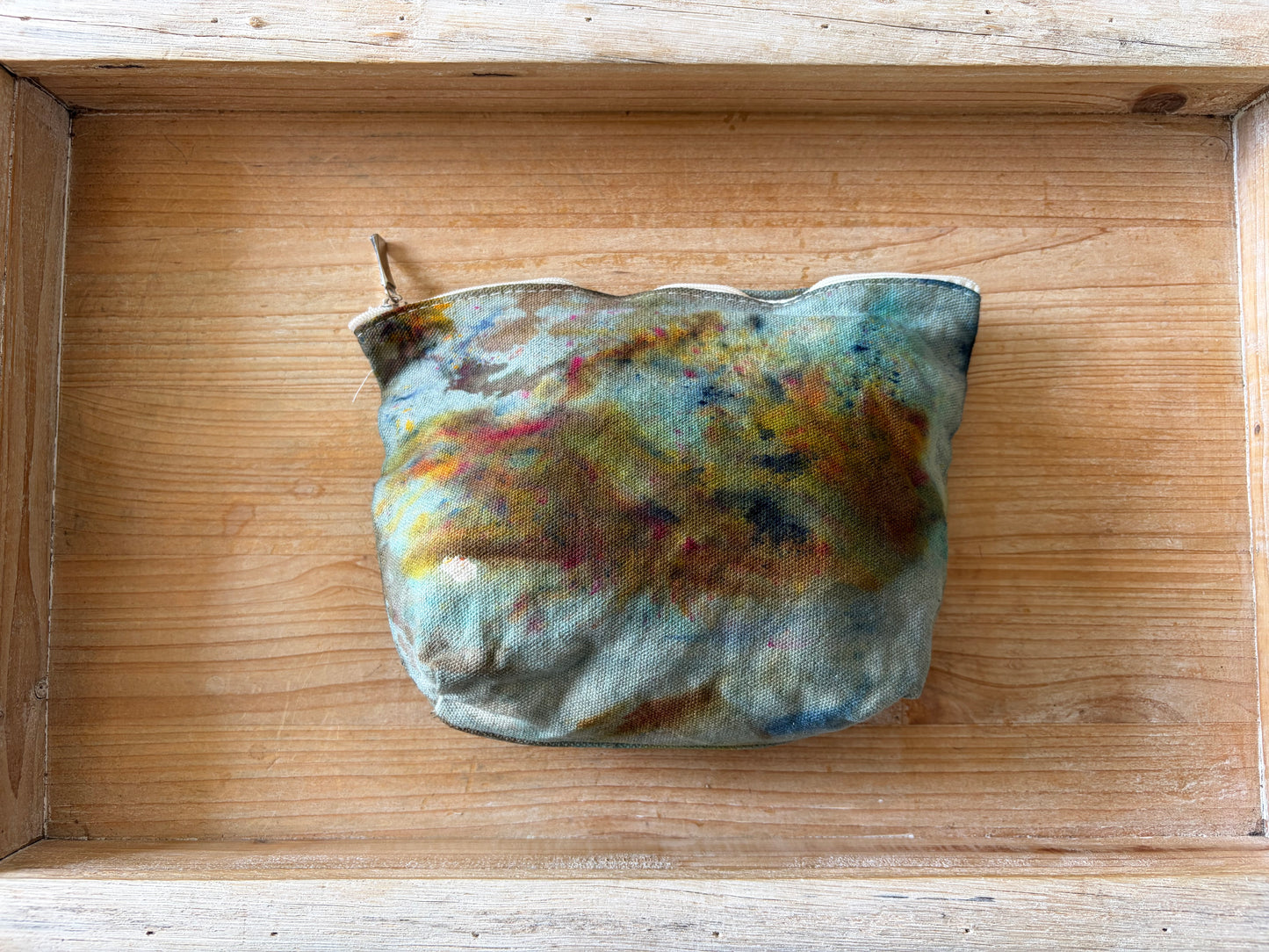 Ice Dyed Zipper Pouch