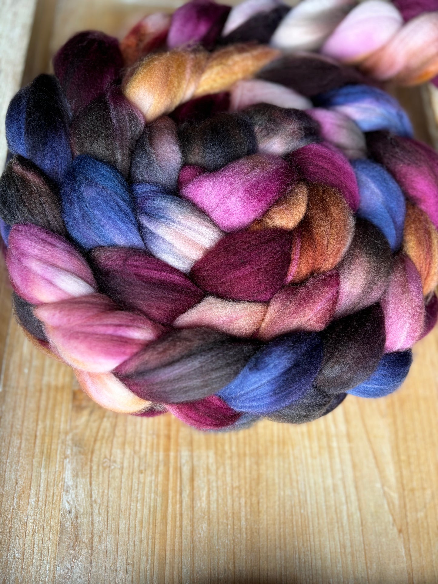 One of a Kind Batch - 100 grams of Spinning Fibre - Superwash Merino Wool 22 Micron - Hand Dyed Combed Top