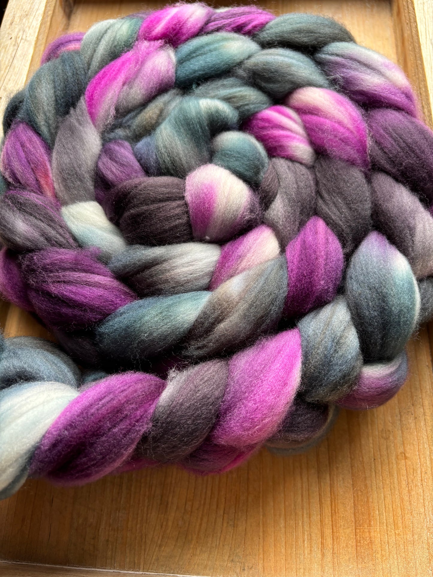 One of a Kind Batch - 100 grams of Spinning Fibre - Superwash Merino Wool 22 Micron - Hand Dyed Combed Top