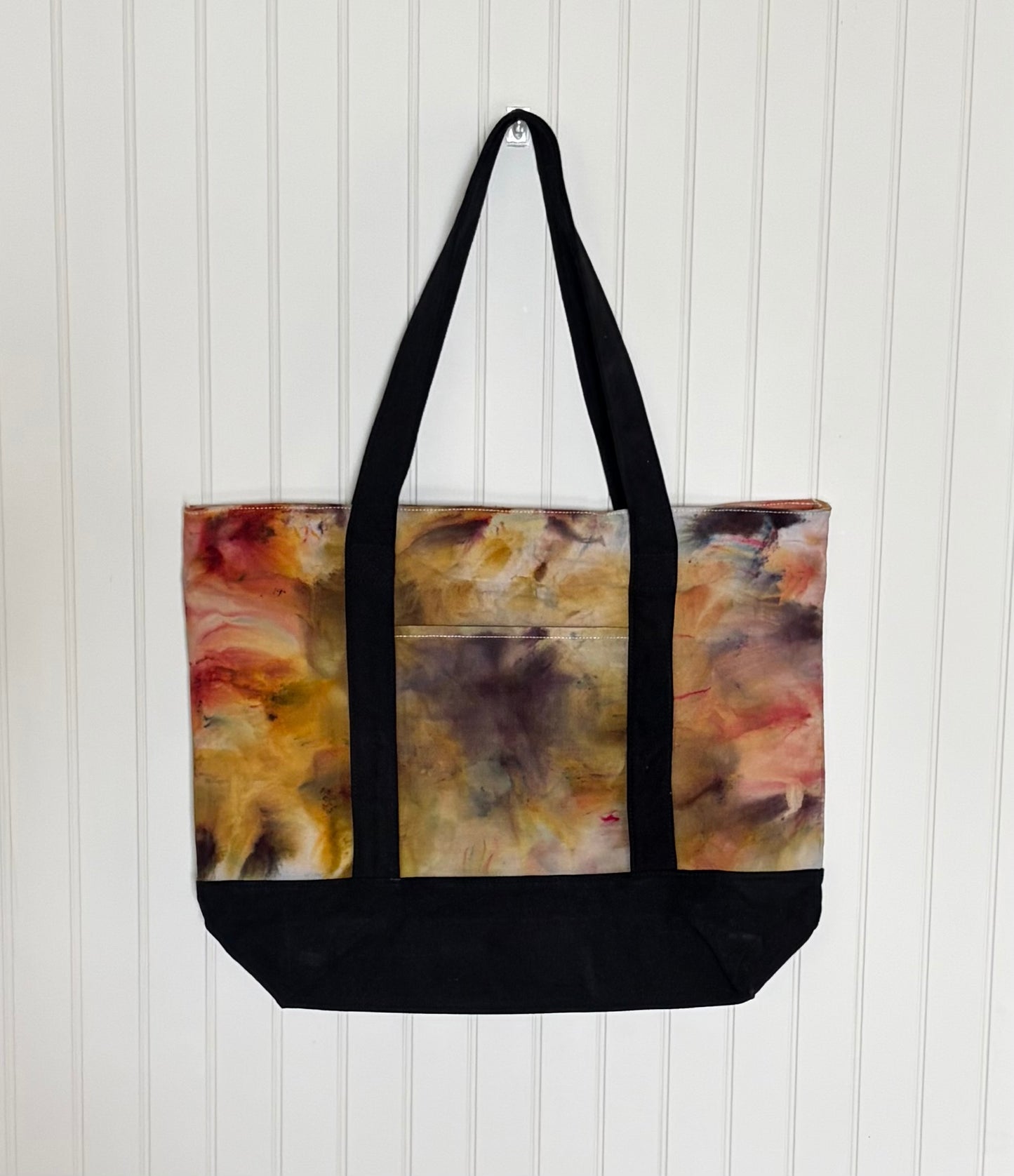 Ice Dyed Cotton Tote Bag