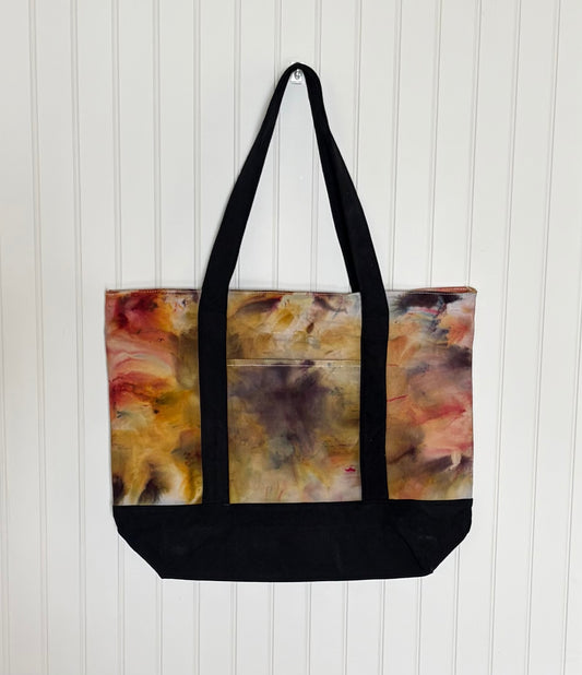 Ice Dyed Cotton Tote Bag