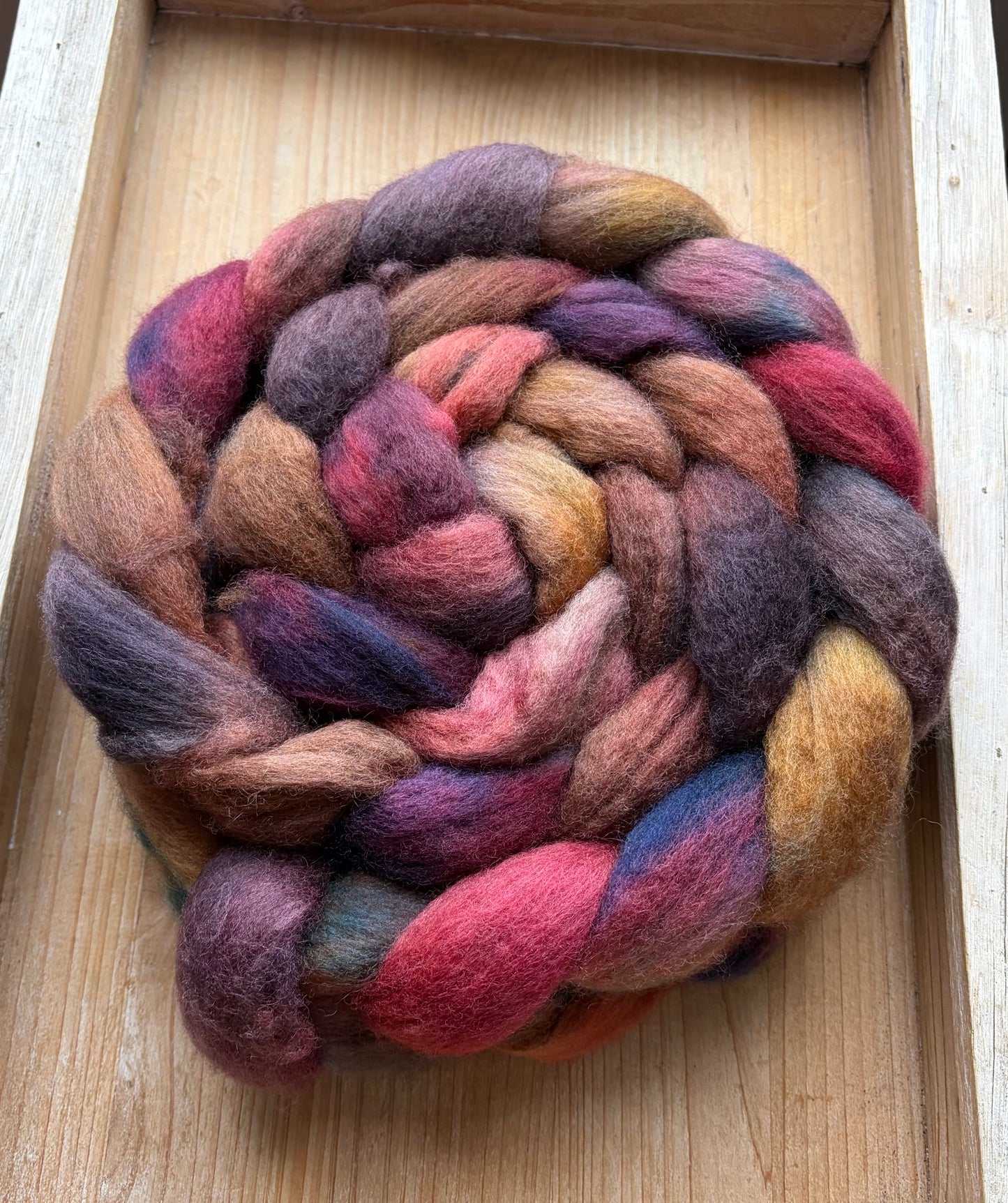 Bluefaced Leicester Wool - 26 Micron - One of a Kind Batch - 100 grams of Spinning Fibre - Hand Dyed Combed Top