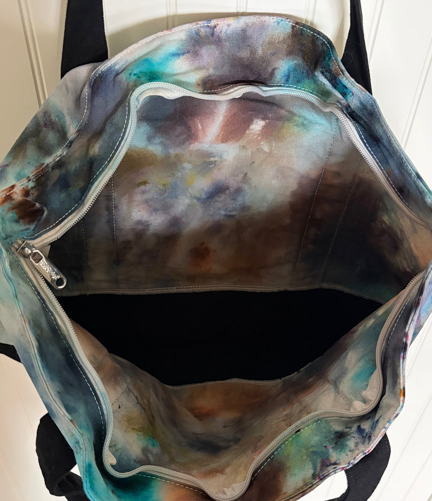 Ice Dyed Cotton Tote Bag