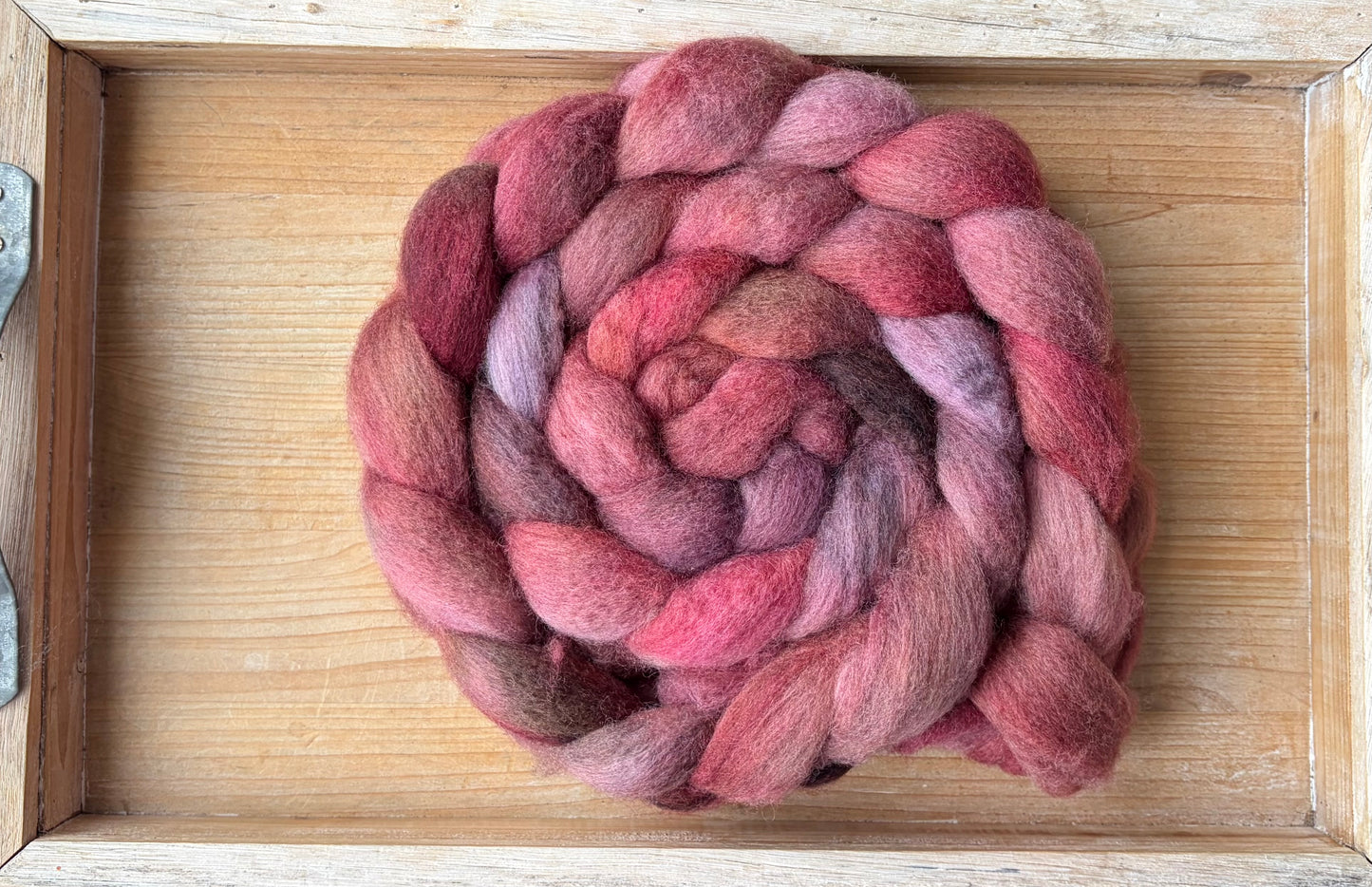 Bluefaced Leicester Wool - 26 Micron - One of a Kind Batch - 100 grams of Spinning Fibre - Hand Dyed Combed Top
