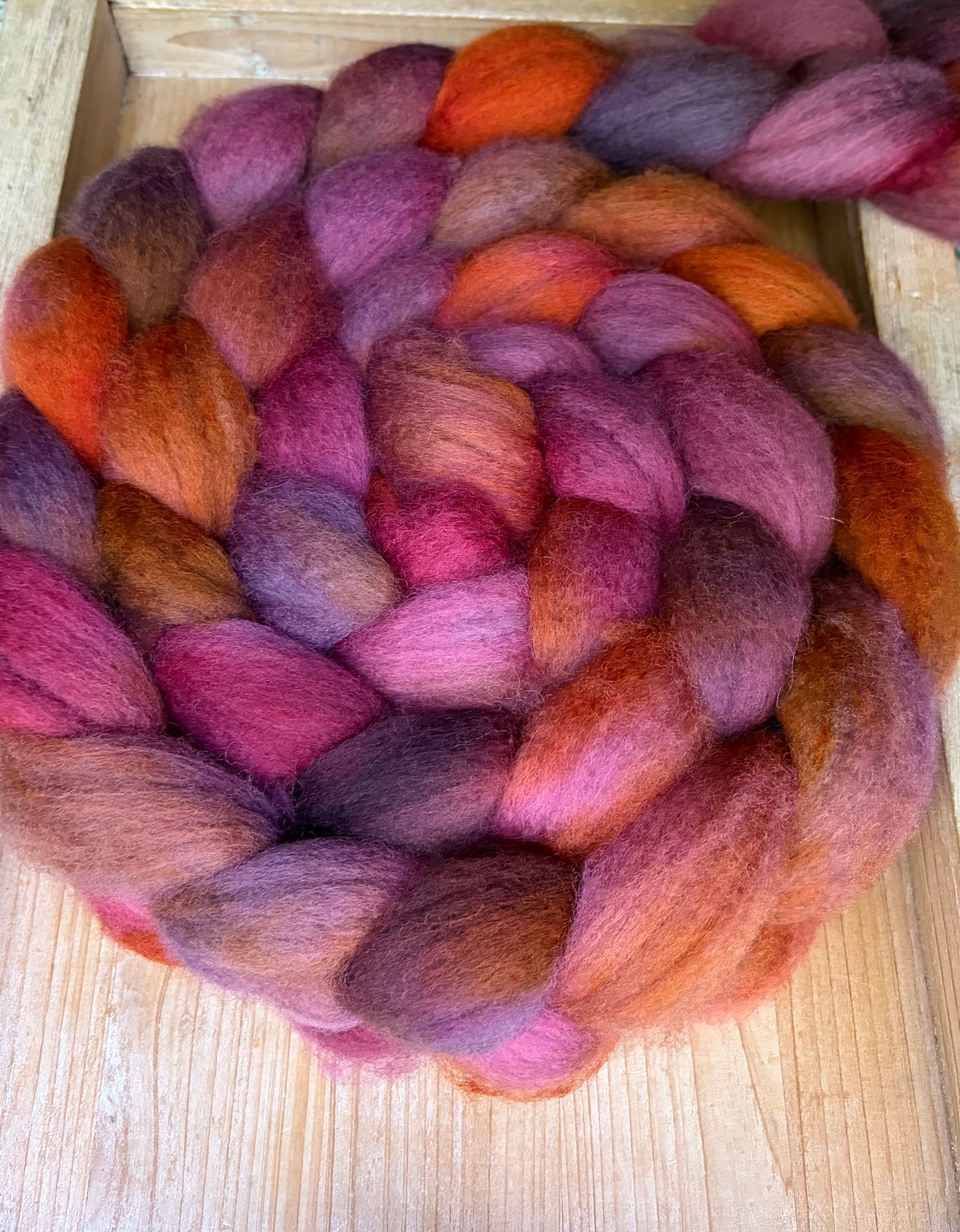 Bluefaced Leicester Wool - 26 Micron - One of a Kind Batch - 100 grams of Spinning Fibre - Hand Dyed Combed Top