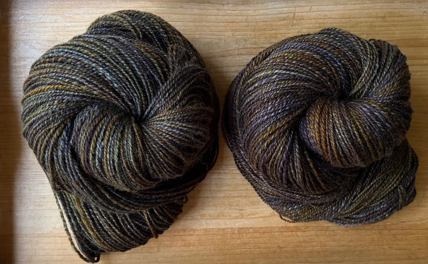 Hand Spun Yarn - 70% BFL/30% Tussah Silk