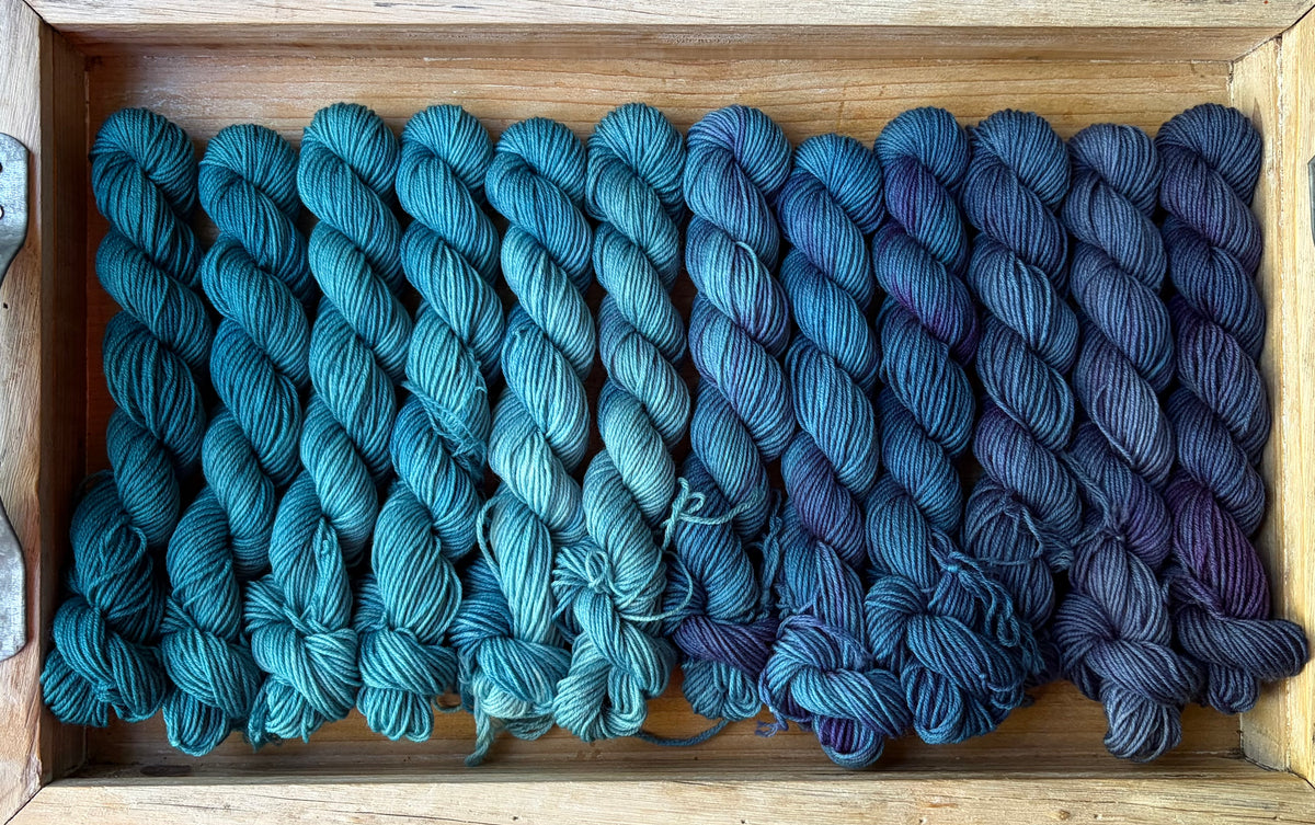 24 Skein Mini Yarn Fade - Squishy Sock Base