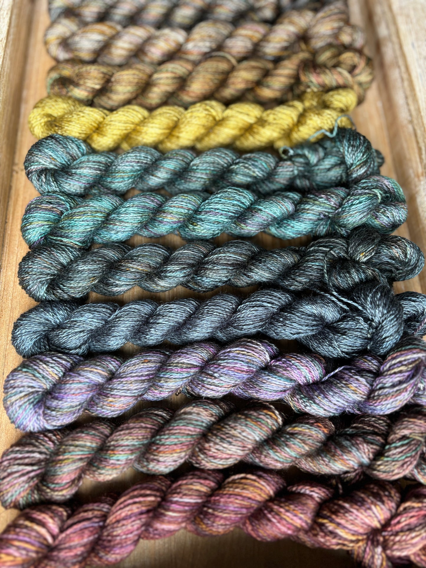 12 Skein Mini Yarn Fade - Lustrous Lace Base