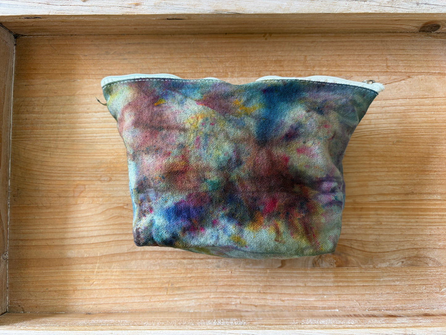 Ice Dyed Zipper Pouch