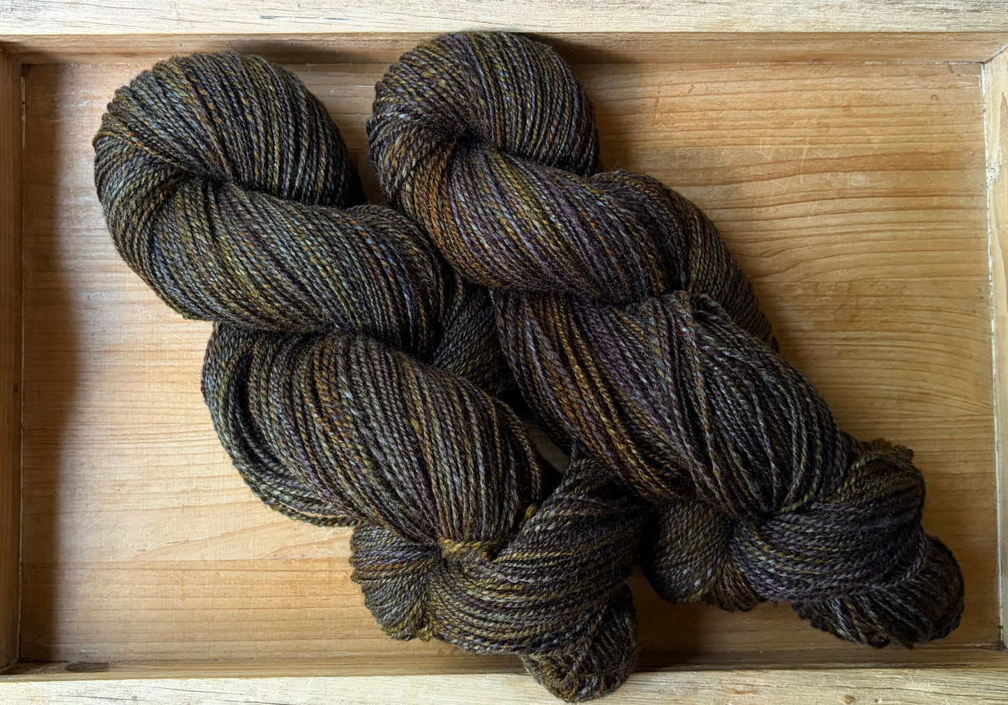 Hand Spun Yarn - 70% BFL/30% Tussah Silk