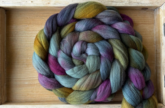 Targhee - 23 Micron - One of a Kind Batch - 100 grams of Spinning Fibre - Hand Dyed Combed Top