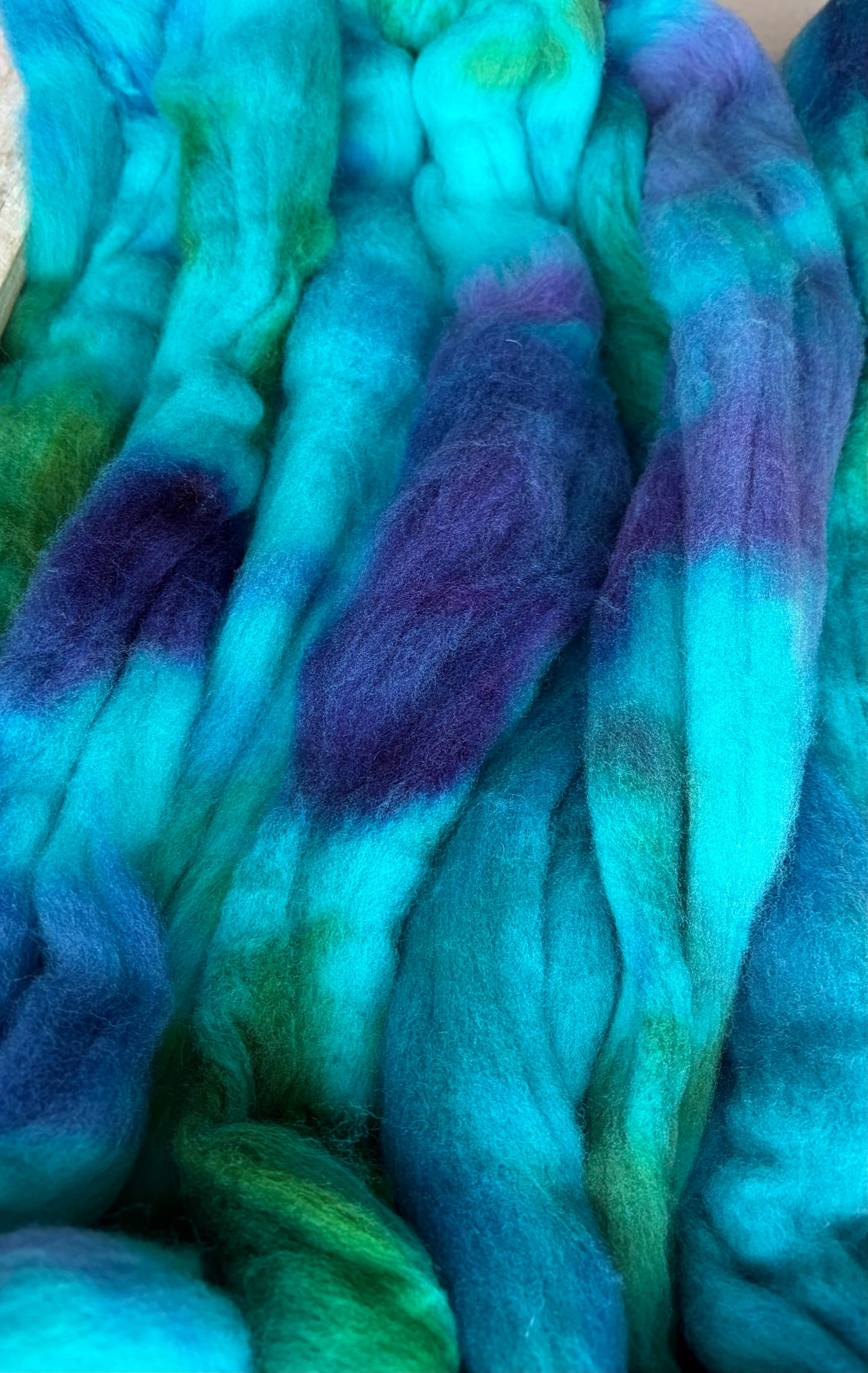 Targhee - 23 Micron - One of a Kind Batch - 100 grams of Spinning Fibre - Hand Dyed Combed Top