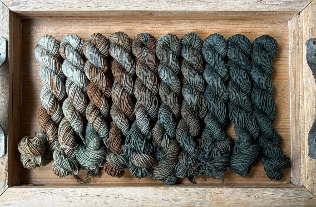 10 Skein Mini Yarn Fade - Squishy Sock Base