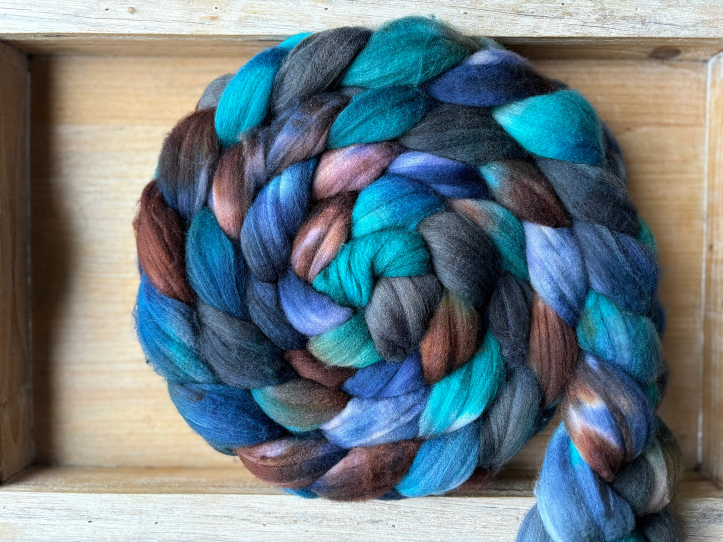 One of a Kind Batch - 100 grams of Spinning Fibre - 80% Superwash Merino Wool/ 20% Nylon - 22.5 Micron - Hand Dyed Combed Top