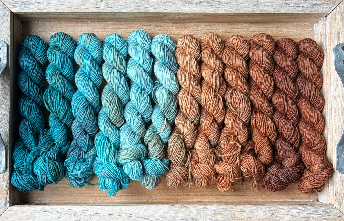 24 Skein Mini Yarn Fade - Squishy Sock Base
