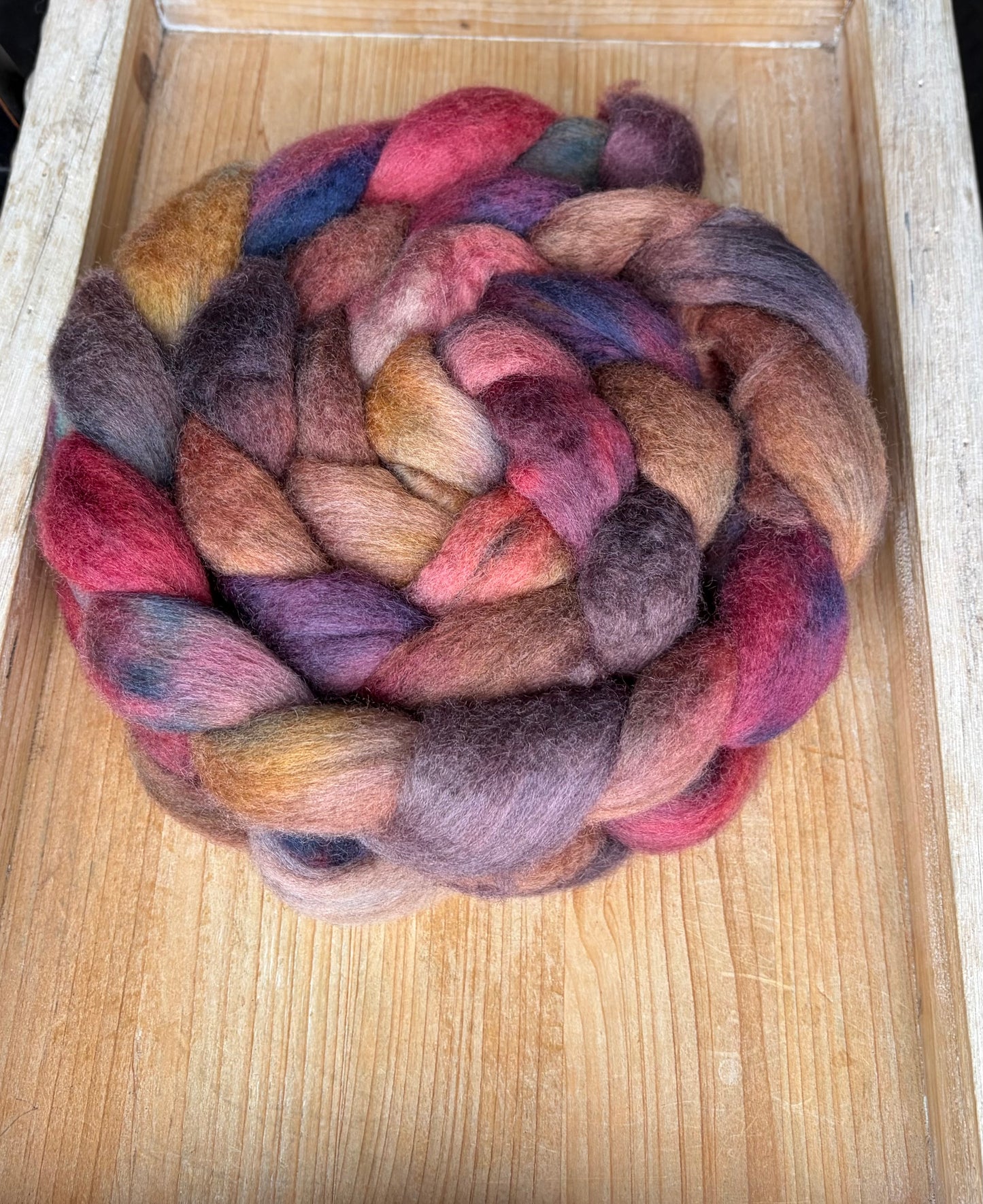 Bluefaced Leicester Wool - 26 Micron - One of a Kind Batch - 100 grams of Spinning Fibre - Hand Dyed Combed Top