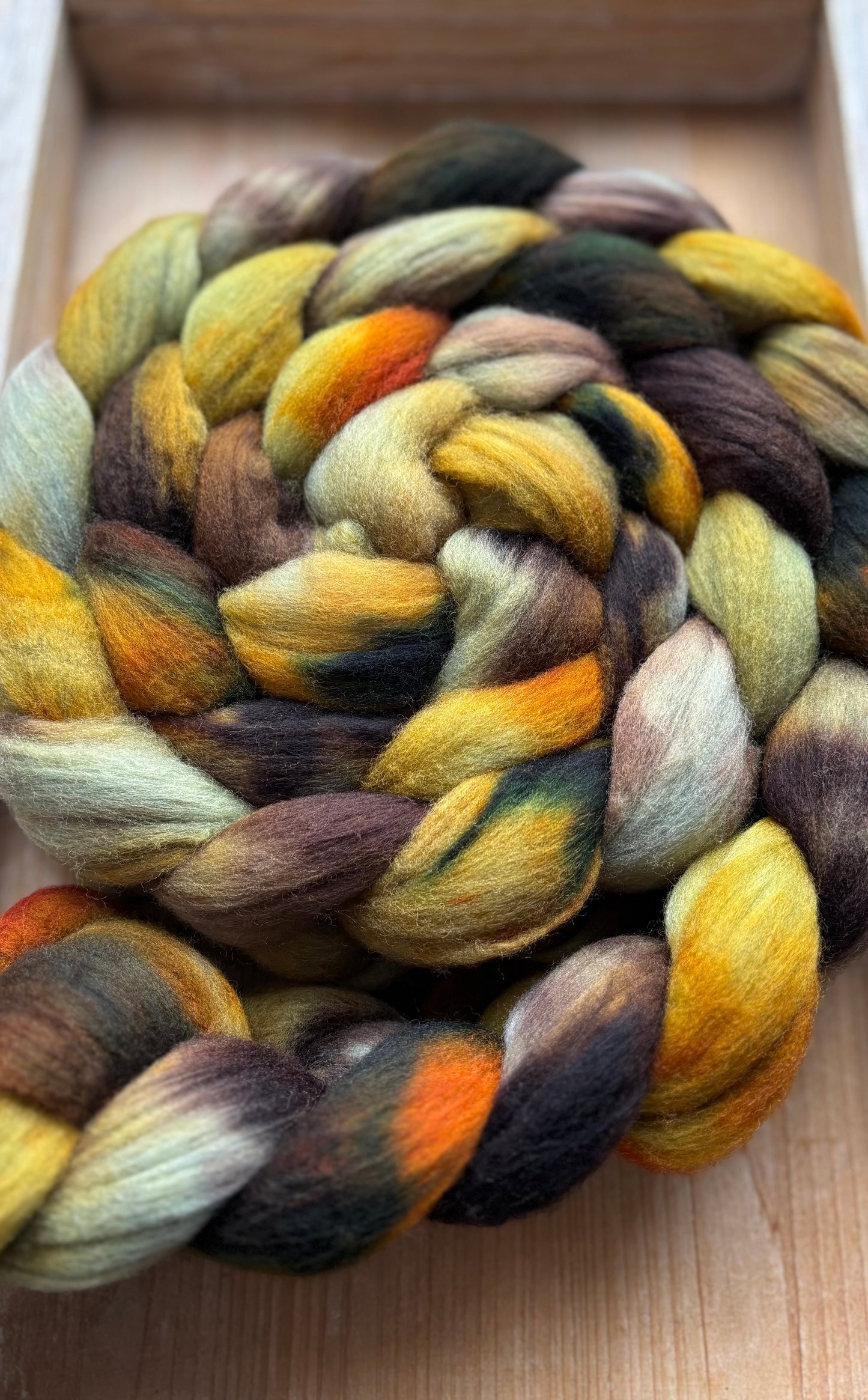 One of a Kind Batch - 100 grams of Spinning Fibre - Untreated Merino Wool 22 Micron - Hand Dyed Combed Top