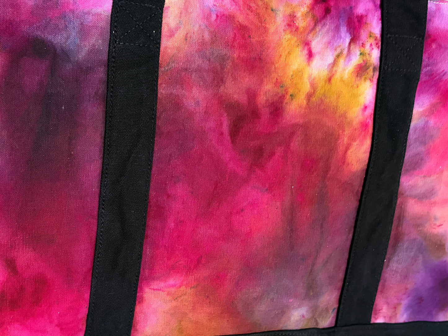 Ice Dyed Cotton Tote Bag