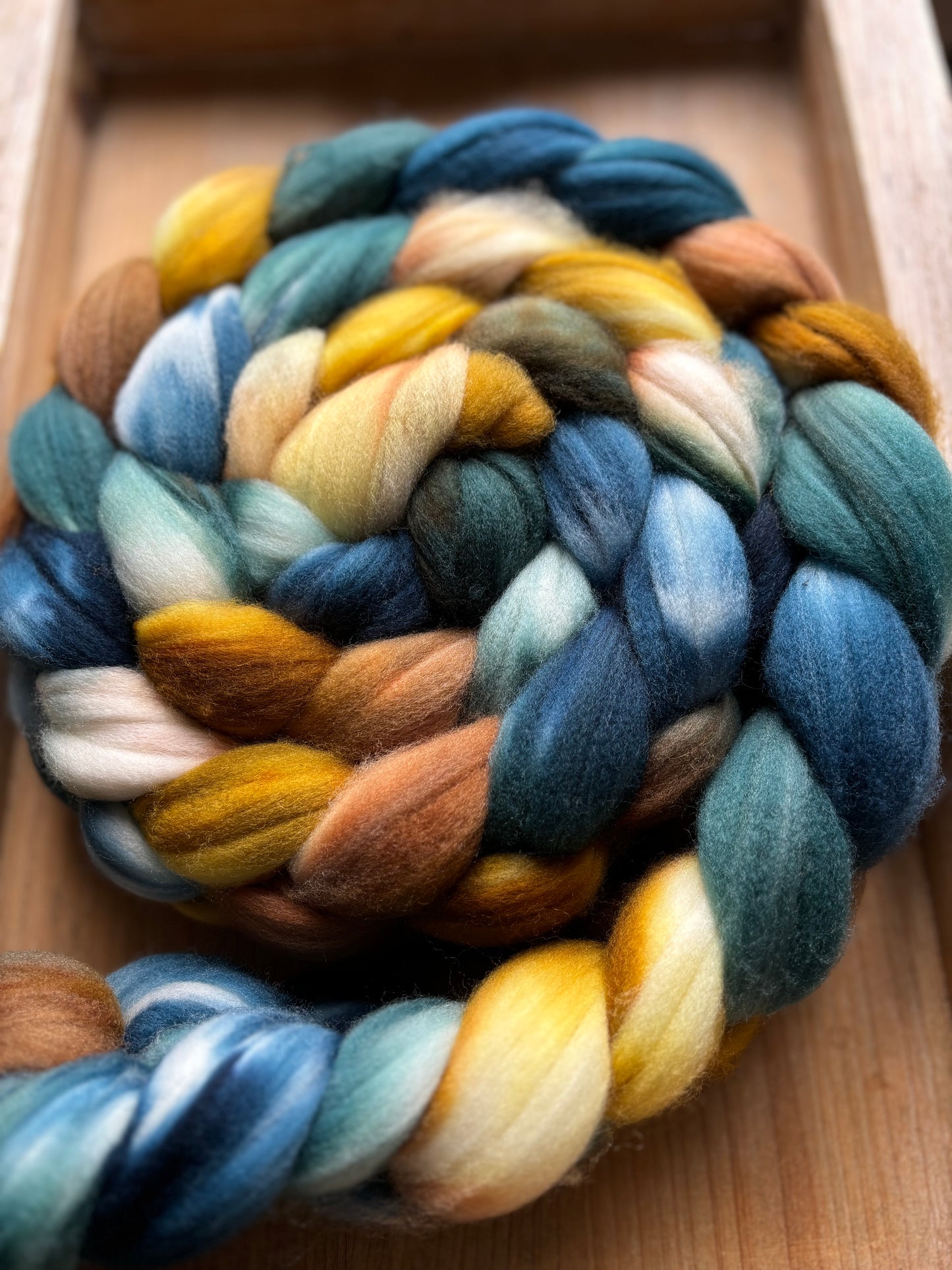 One of a Kind Batch - 100 grams of Spinning Fibre - Superwash Merino Wool 22 Micron - Hand Dyed Combed Top