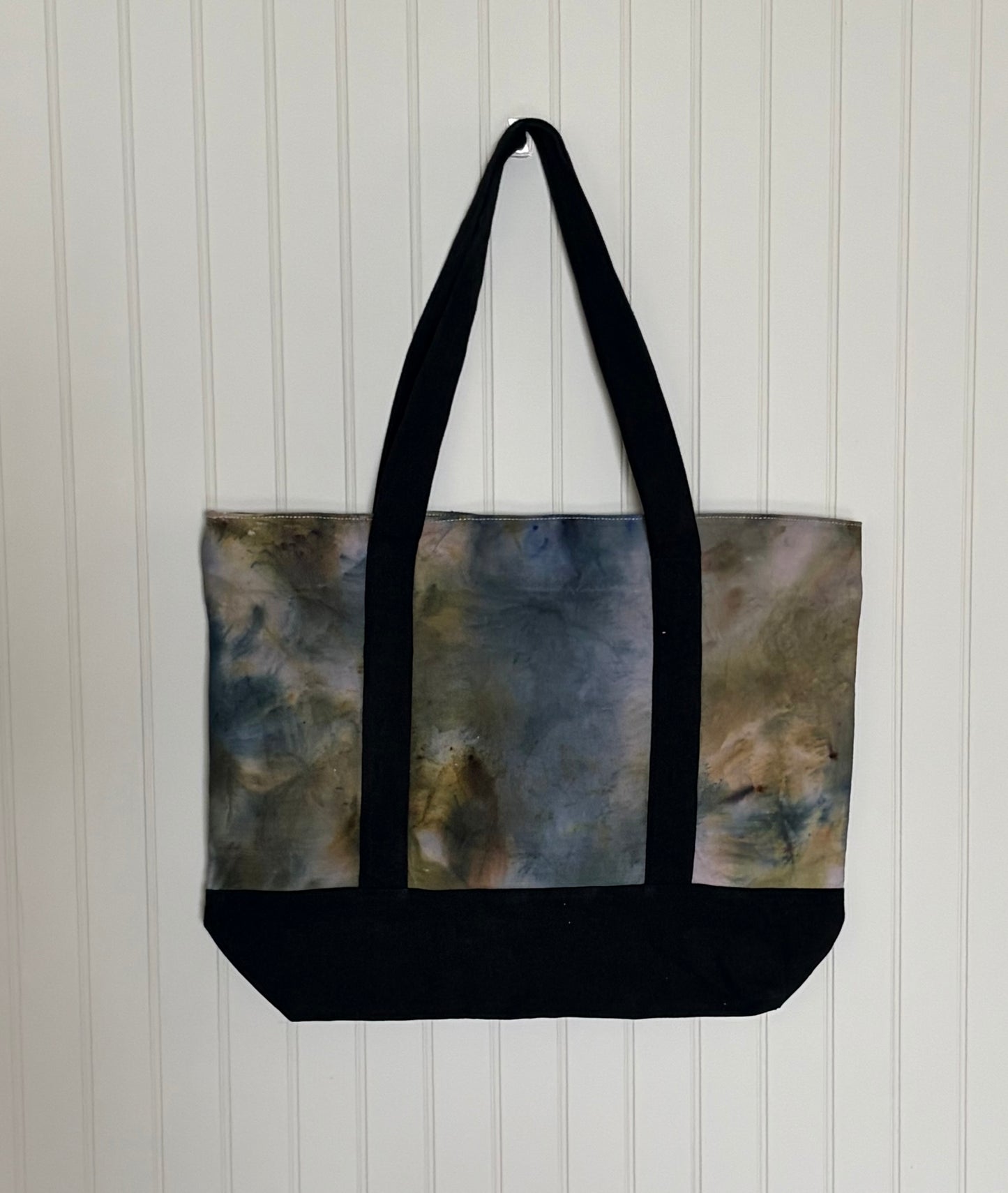 Ice Dyed Cotton Tote Bag