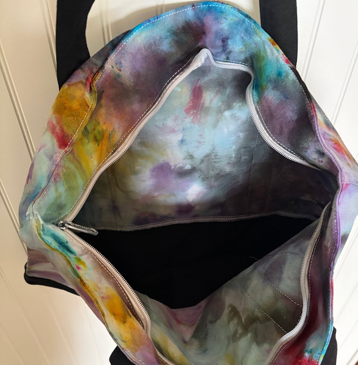Ice Dyed Cotton Tote Bag