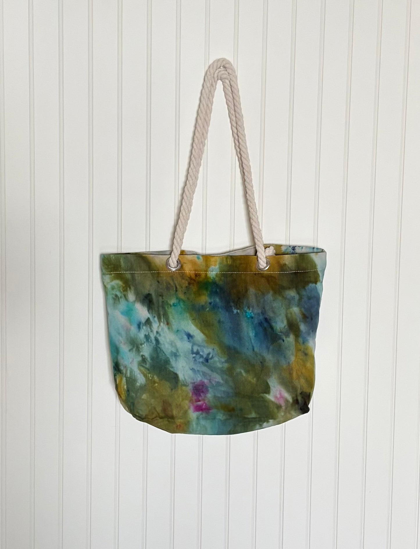 Ice Dyed Cotton Tote Bag