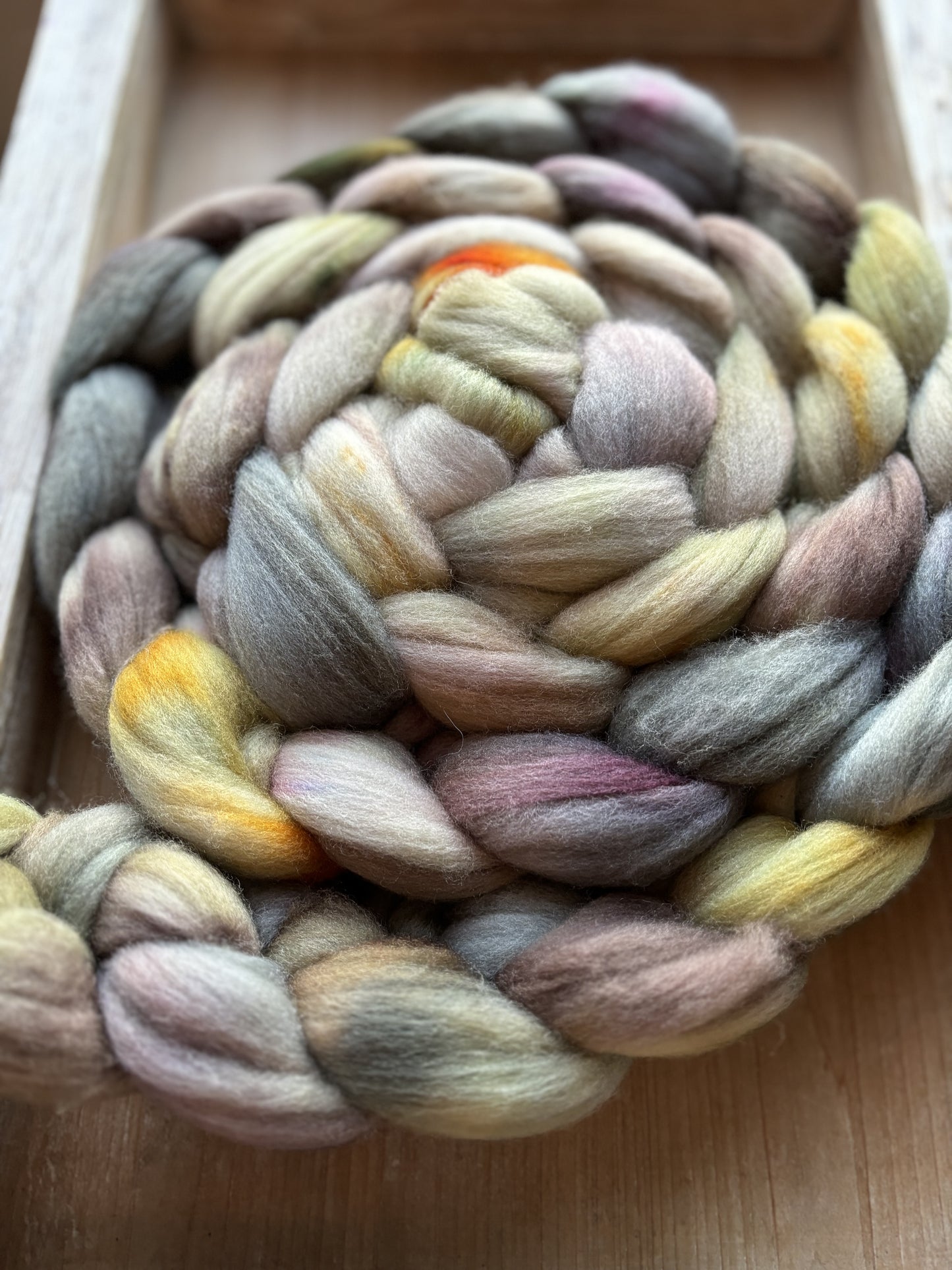 One of a Kind Batch - 100 grams of Spinning Fibre - Untreated Merino Wool 22 Micron - Hand Dyed Combed Top