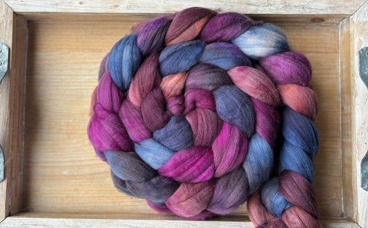 One of a Kind Batch - 100 grams of Spinning Fibre - Superwash Merino Wool 22 Micron - Hand Dyed Combed Top