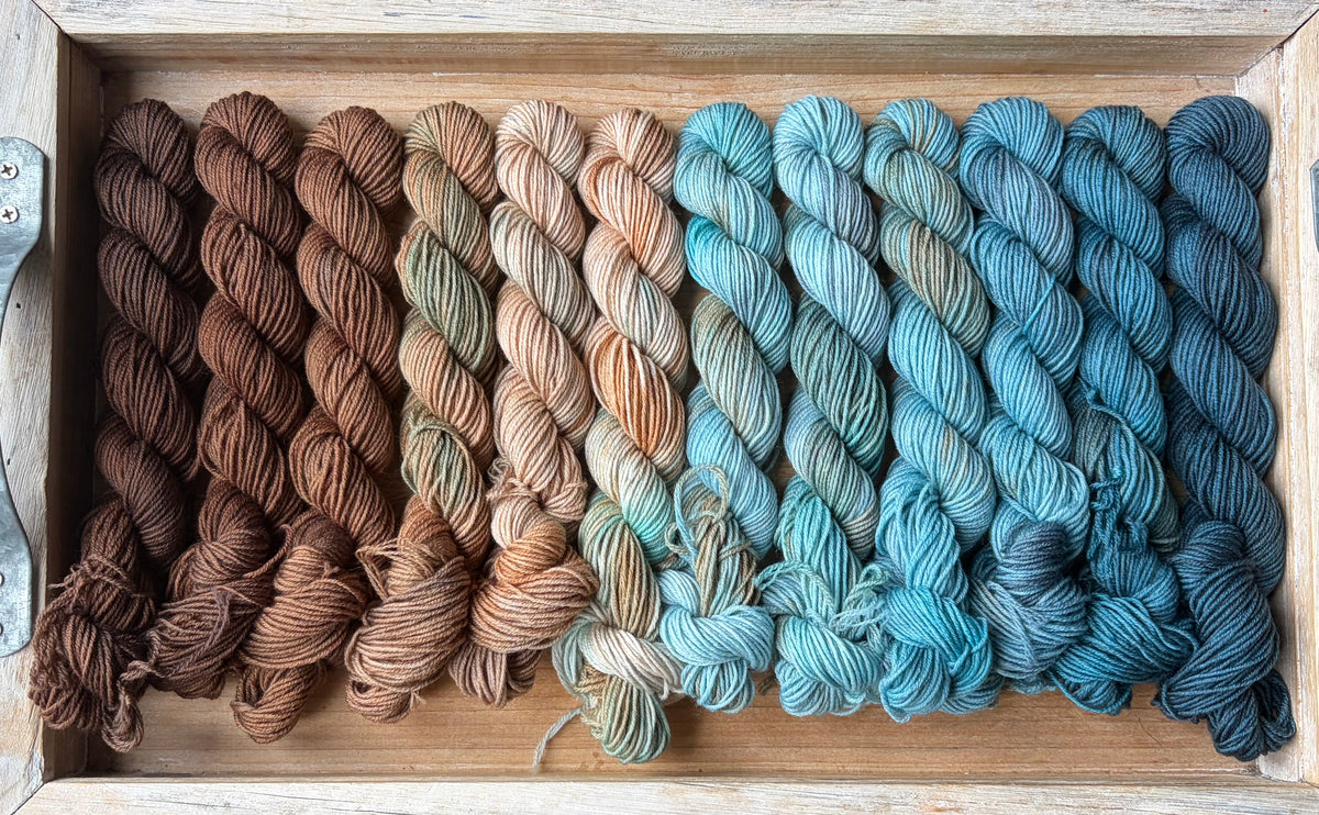 24 Skein Mini Yarn Fade - Squishy Sock Base
