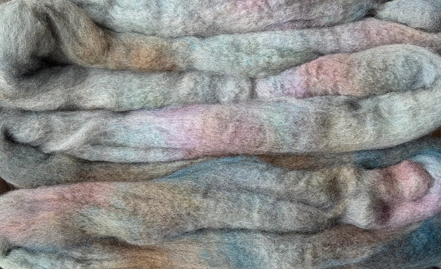 Bluefaced Leicester Wool - 26 Micron - One of a Kind Batch - 100 grams of Spinning Fibre - Hand Dyed Combed Top