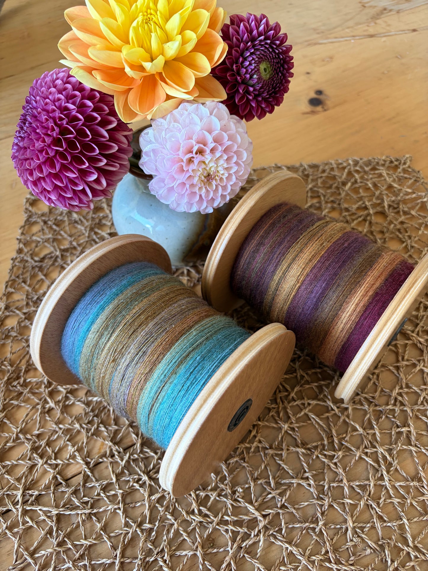 Hand Spun Yarn - 100% Polwarth - Sweater Quantity