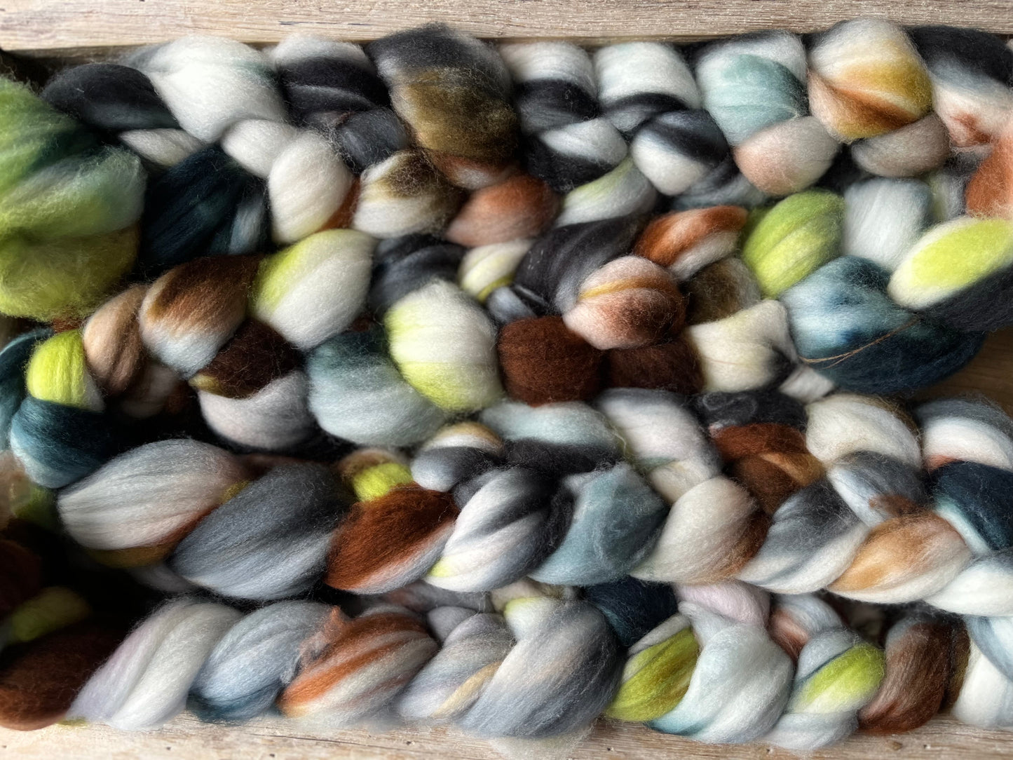 One of a Kind Batch - 100 grams of Spinning Fibre - Superwash Merino Wool 22 Micron - Hand Dyed Combed Top