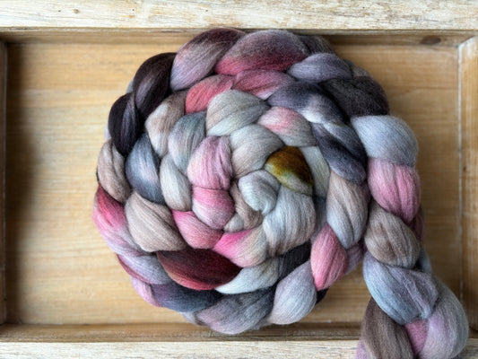 One of a Kind Batch - 100 grams of Spinning Fibre - Untreated Merino Wool 22 Micron - Hand Dyed Combed Top