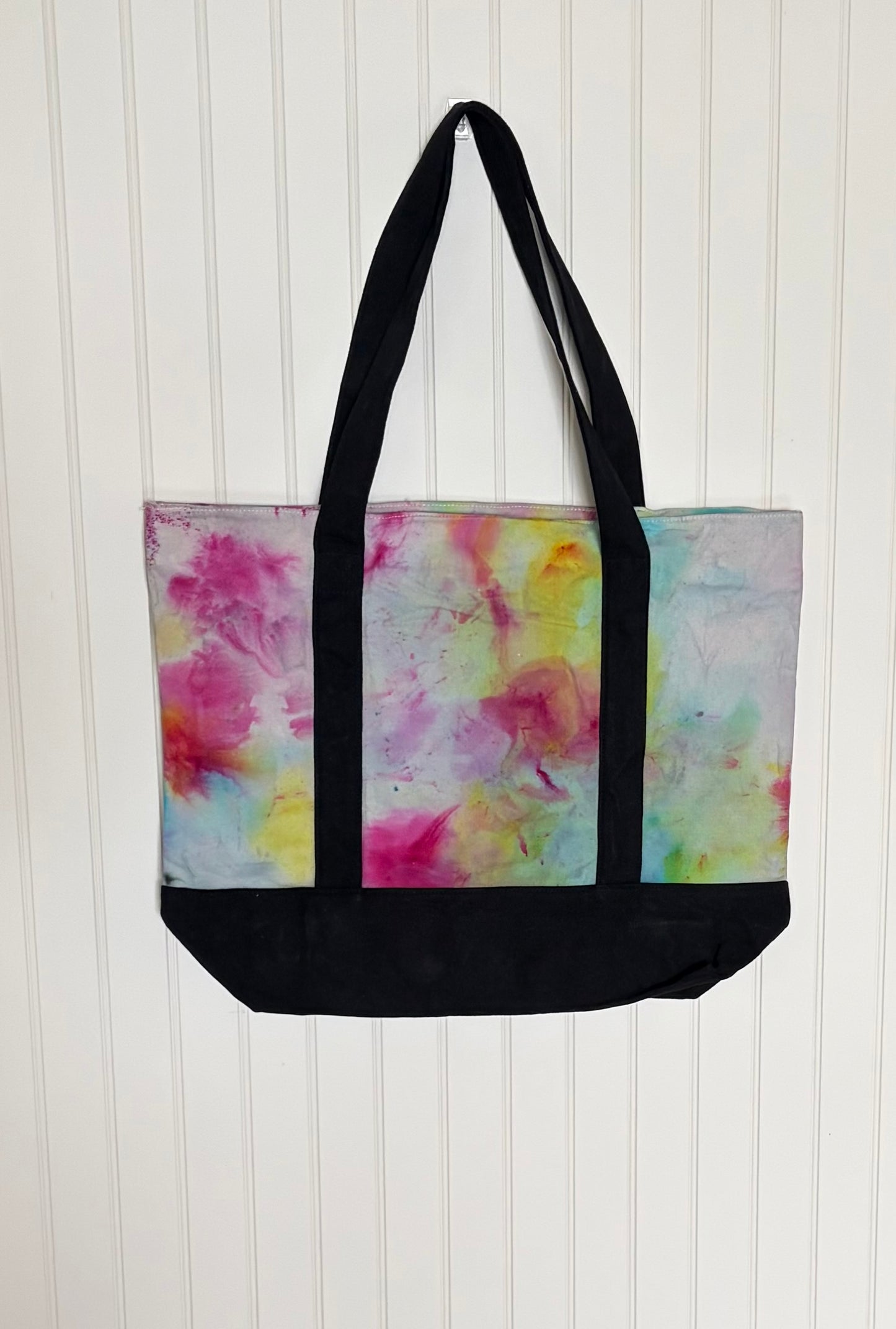 Ice Dyed Cotton Tote Bag
